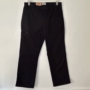 NWT Weatherproof Vintage Men's Fleece Lined Utility Canvas Pants Black 32x29